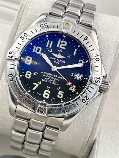 breitling superocean chronometre automatic 5000 ft 1524m quadrante giallo|breitling superocean chronometer price.